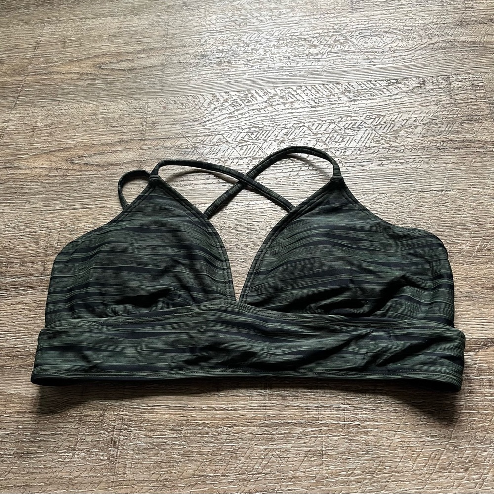 Athleta green bikini top